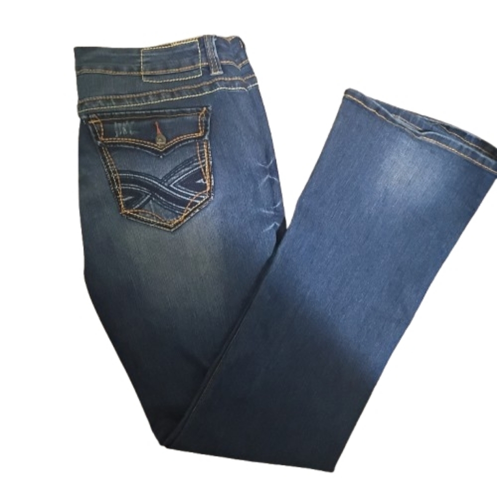Unionbay Y2k True Bootcut VTG Flap Pocket Stretch Jeans Waist 36in Western